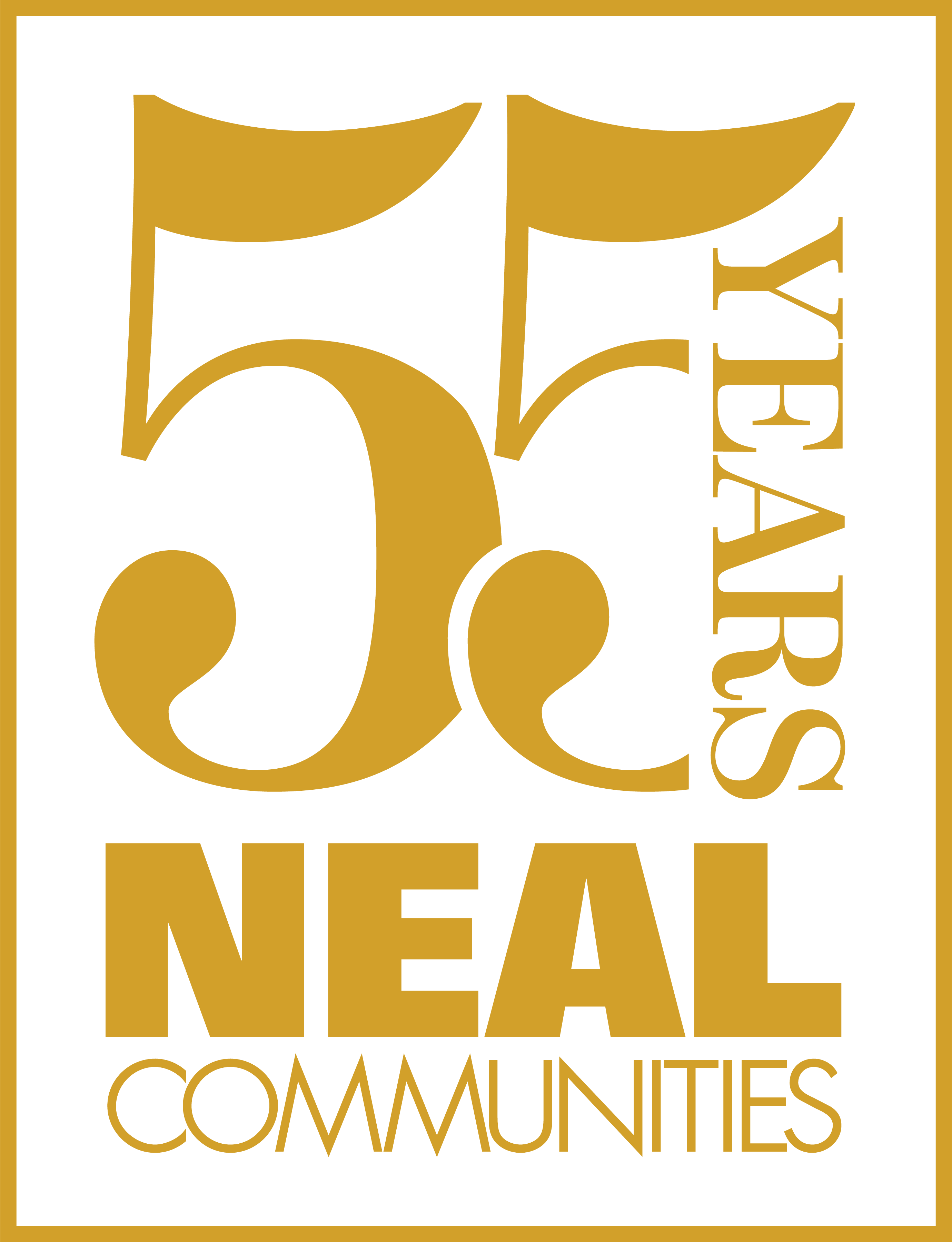 55 Years Neal Logo Gold